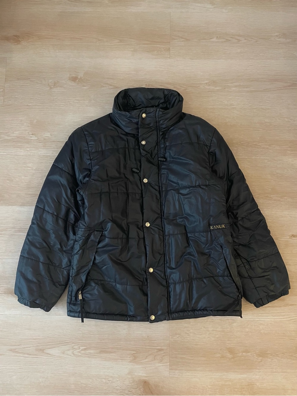 Kanuk Black Hooded Light Puffer Jacket